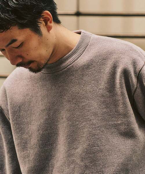 417 EDIFICE（フォーワンセブンエディフィス）の「追加 モールニット カラーリブ プルオーバー（ニット/セーター・メンズ・ホワイト系その他/グレー/カーキ/ブラック/イエロー/ボルドー・MEDIUM/X-LARGE/LARGE）」の19枚目の写真