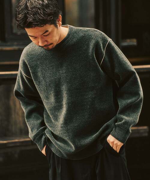 417 エディフィス（417 EDIFICE）/追加 モールニット カラーリブ プルオーバー 追加 モールニット カラーリブ プルオーバー（ニット/セーター）｜417