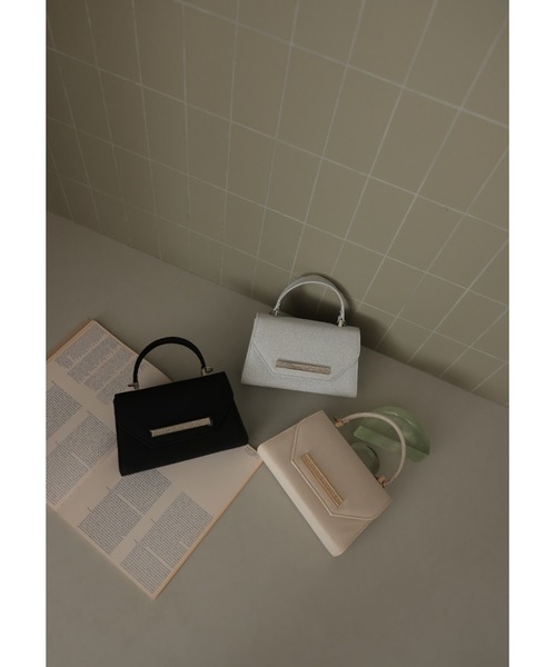 Cupid Heart（キューピッドハート）の「【Cupid Heart】結婚式用！ラメハンドbag（ハンドバッグ・レディース・ブラック/シルバー/ベージュ・MEDIUM）」の11枚目の写真