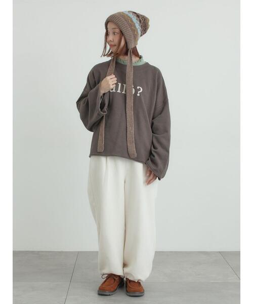 Samansa Mos2（サマンサ モスモス）の「【吸湿発熱】襟スモッキングカットソー（Tシャツ/カットソー・レディース・ブラック/ベージュ/ミント/オフホワイト・F）」の11枚目の写真
