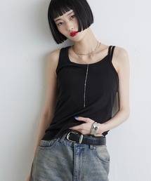 Lui's（ルイス）の「アシメ キャミタンクトップ（Tシャツ/カットソー）」