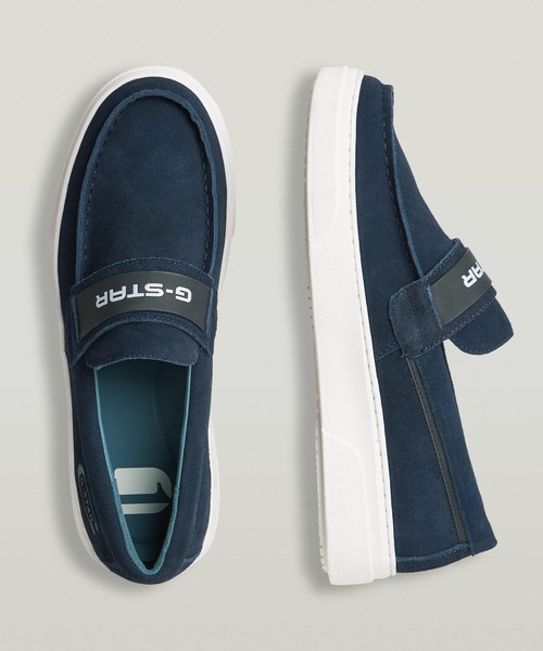 G-STAR(ジースター)の「Straker LF Nub Sneakers/ブランドロゴヌバックローファースニーカー(スニーカー・メンズ・ダークネイビー・41/43/40/42)」の1枚目の写真