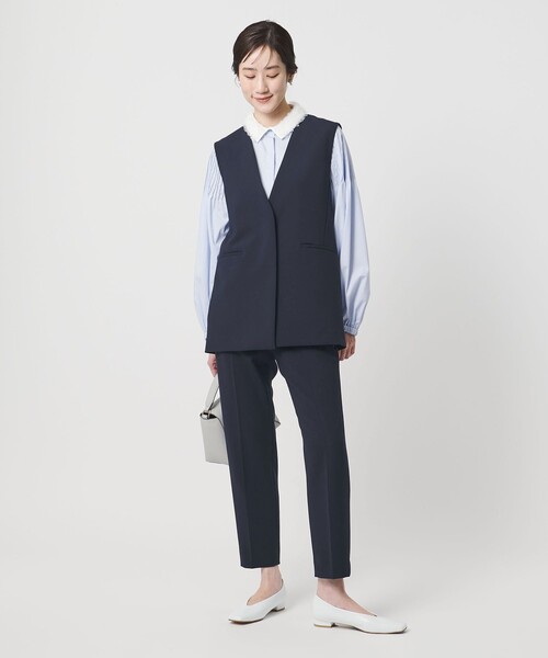 UNITED ARROWS（ユナイテッドアローズ）の「ダブルクロス スリムパンツ ‐ストレッチ ウォッシャブル‐（スラックス・レディース・ネイビー/ダークグレー・40/38/36/34）」の12枚目の写真