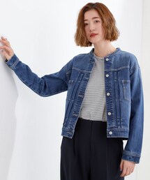 grove | 着心地軽やか、動きやすいストレッチデニムジャケット(デニムジャケット)