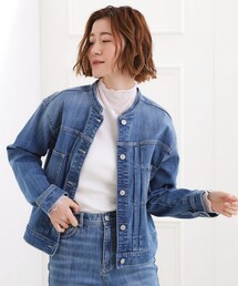 grove（グローブ）の「着心地軽やか、動きやすいストレッチデニムジャケット（デニムジャケット）」