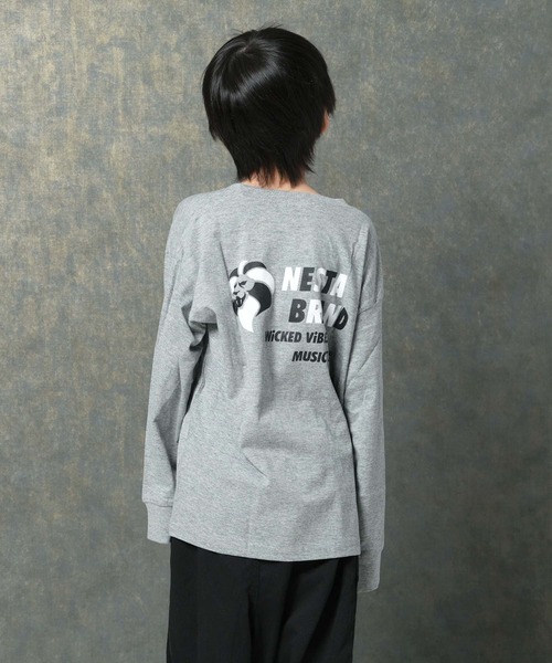 NESTA(ネスタ)の「【NESTA/ネスタ】オーバーサイズ BIG ロンT(Tシャツ/カットソー・キッズ・グレー系その他/ブラック/杢グレー/ブラック系その他/オフホワイト/ホワイト系その他/チャコール/グレー系その他2・160/150/140/130/120/110)」の5枚目の写真