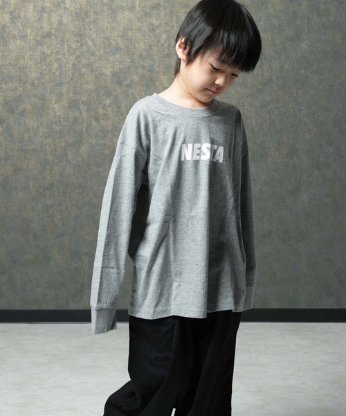 NESTA(ネスタ)の「【NESTA/ネスタ】オーバーサイズ BIG ロンT(Tシャツ/カットソー・キッズ・グレー系その他/ブラック/杢グレー/ブラック系その他/オフホワイト/ホワイト系その他/チャコール/グレー系その他2・160/150/140/130/120/110)」の18枚目の写真