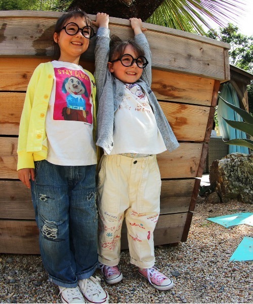 DENIM DUNGAREE(デニムダンガリー)の「Military Backsatin Scribble Pants(その他パンツ・キッズ・オフホワイト・115/105/125)」の6枚目の写真