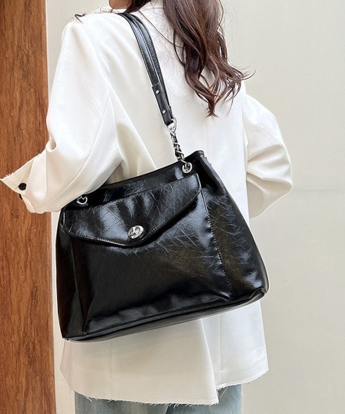 MASHIRO（マシロ）の「【MASHIRO】チェーンミックスショルダーバッグ(MA/EK485)（ショルダーバッグ・レディース・レッド/ブラック/ホワイト・FREE）」の2枚目の写真