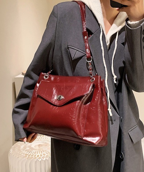 MASHIRO（マシロ）の「【MASHIRO】チェーンミックスショルダーバッグ(MA/EK485)（ショルダーバッグ・レディース・レッド/ブラック/ホワイト・FREE）」の9枚目の写真