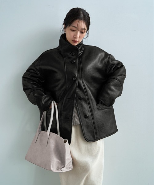 スタイルデリ ムートンコート 新品 フェイクムートンオーバーコート（ムートンコート）｜STYLE DELI
