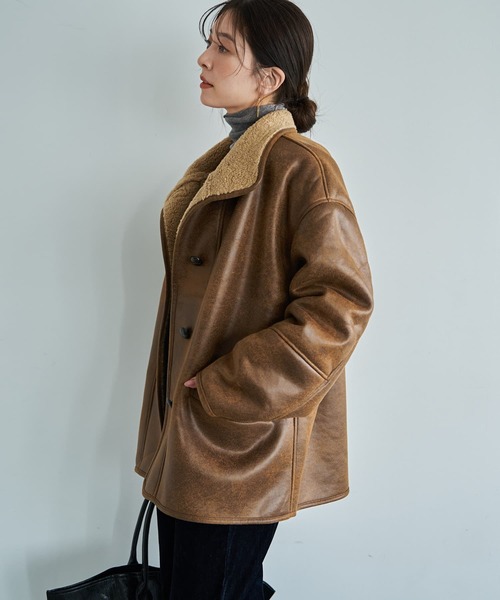 スタイルデリ ムートンコート 新品 フェイクムートンオーバーコート（ムートンコート）｜STYLE DELI