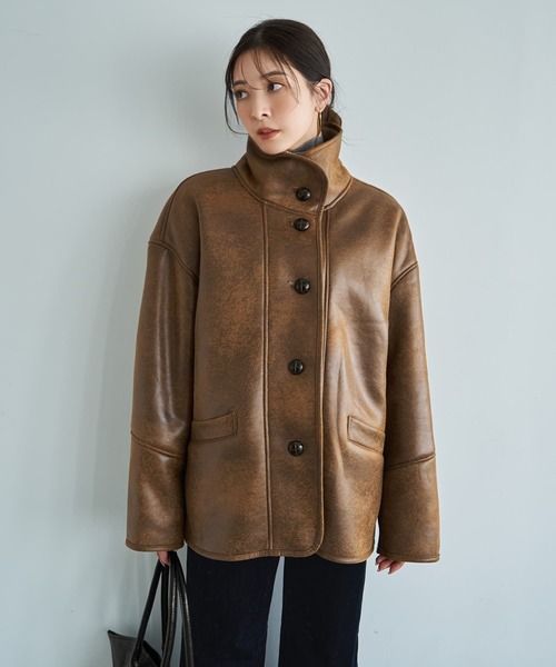 スタイルデリ ムートンコート 新品 フェイクムートンオーバーコート（ムートンコート）｜STYLE DELI
