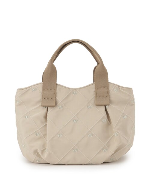 ITS'DEMO（イッツデモ）の「リボン刺繍ミニトート（ハンドバッグ・レディース・ブラック/ベージュ/ピンク系・00）」の11枚目の写真