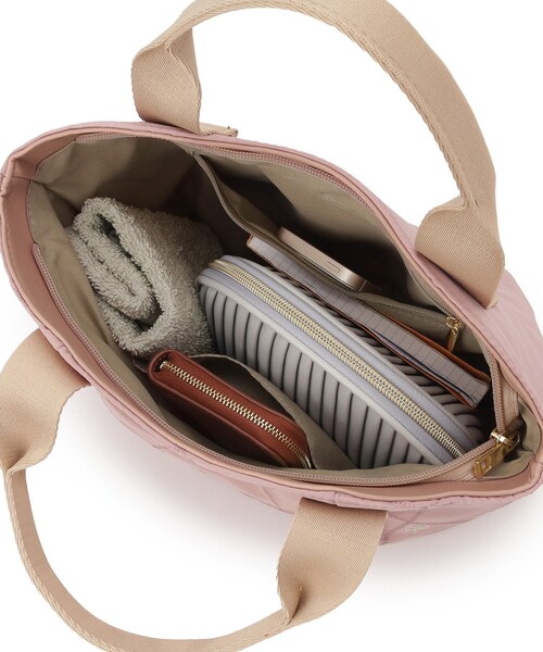 ITS'DEMO（イッツデモ）の「リボン刺繍ミニトート（ハンドバッグ・レディース・ブラック/ベージュ/ピンク系・00）」の19枚目の写真