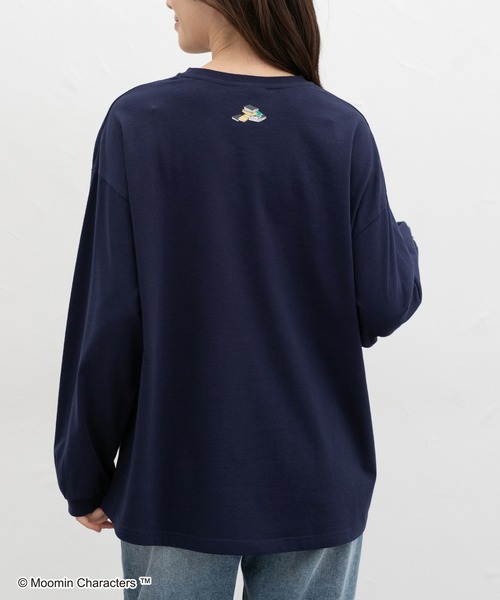 Honeys(ハニーズ)の「ムーミン/長袖チュニック(Tシャツ/カットソー・レディース・ライトベージュ/ホワイト×ブラック/レッド/ネイビー・M/LL/L)」の13枚目の写真