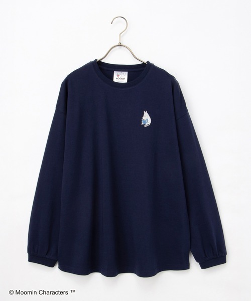 Honeys(ハニーズ)の「ムーミン/長袖チュニック(Tシャツ/カットソー・レディース・ライトベージュ/ホワイト×ブラック/レッド/ネイビー・M/LL/L)」の14枚目の写真