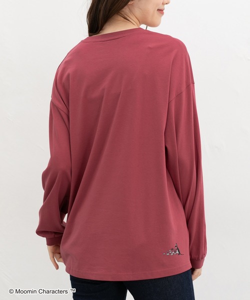 Honeys(ハニーズ)の「ムーミン/長袖チュニック(Tシャツ/カットソー・レディース・ライトベージュ/ホワイト×ブラック/レッド/ネイビー・M/LL/L)」の19枚目の写真