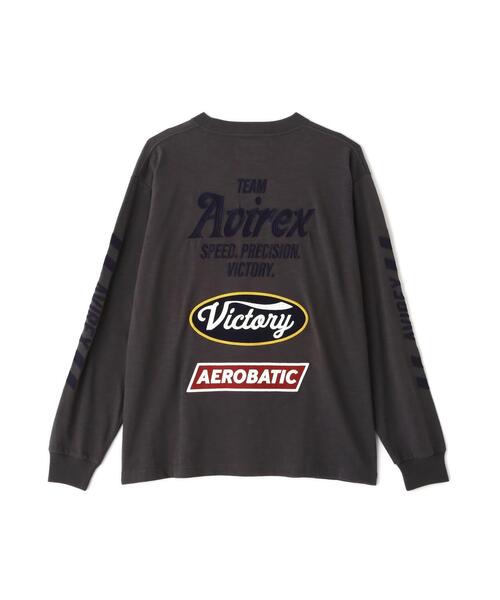 AVIREX（アヴィレックス）の「《A.A.R.C》EMBROIDERY L/S T-SHIRT / エンブロイダリー ロングスリーブ ティーシャツ / AVIREX / アヴィレックス（Tシャツ/カットソー・メンズ・キナリ/レッド/チャコールグレー・L/M/2XL/XL）」の19枚目の写真