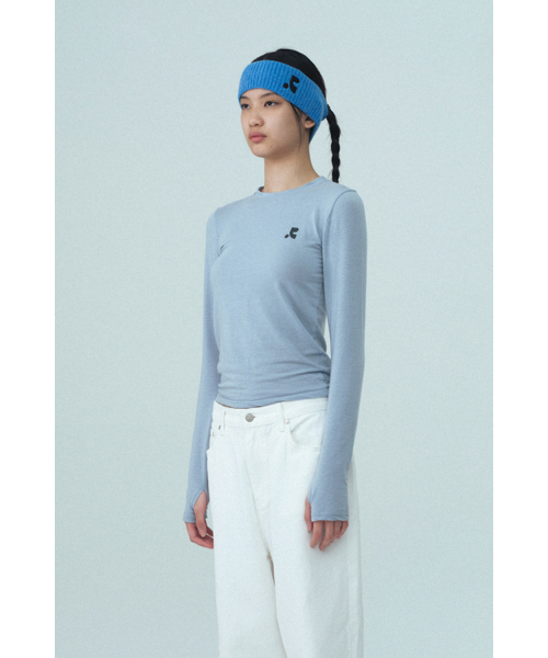 Rest&Recreation(レストアンドレクリエーション)の「LOGO KNIT HAIR BAND - BLUE(スポーツグッズ・レディース・その他・ONE SIZE)」の2枚目の写真