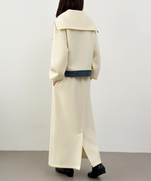 emi+（エミプラス）の「ビック襟デニムドッキングスウェットセットアップ（セットアップ）」