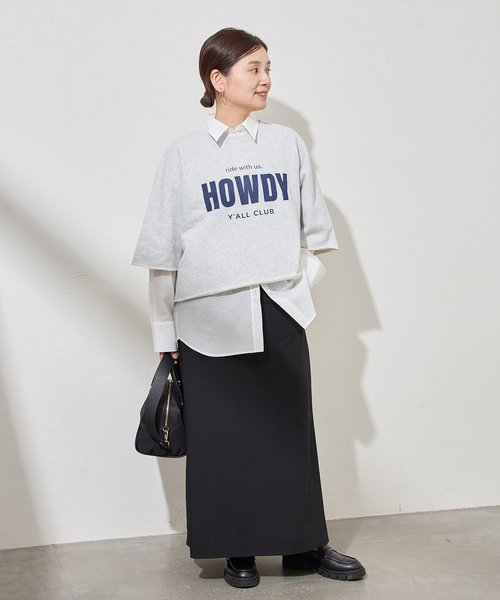 JOURNAL STANDARD（ジャーナルスタンダード）の「HOWDY ハーフスリーブスウェット（スウェット・レディース・ブラック系その他/グレー/ベージュ・FREE）」の19枚目の写真