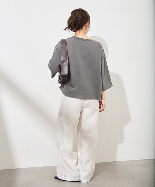 JOURNAL STANDARD（ジャーナルスタンダード）の「HOWDY ハーフスリーブスウェット（スウェット・レディース・ブラック系その他/グレー/ベージュ・FREE）」の22枚目の写真