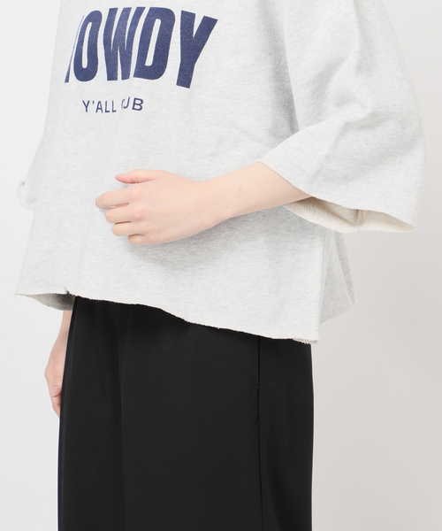 JOURNAL STANDARD（ジャーナルスタンダード）の「HOWDY ハーフスリーブスウェット（スウェット・レディース・ブラック系その他/グレー/ベージュ・FREE）」の9枚目の写真