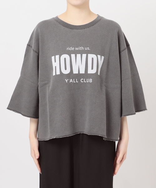 JOURNAL STANDARD（ジャーナルスタンダード）の「HOWDY ハーフスリーブスウェット（スウェット・レディース・ブラック系その他/グレー/ベージュ・FREE）」の12枚目の写真