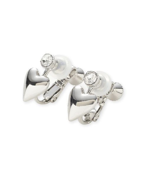 SNIDEL(スナイデル)の「ハートモチーフイヤリング(イヤリング・レディース・シルバー/ゴールド・F)」の4枚目の写真