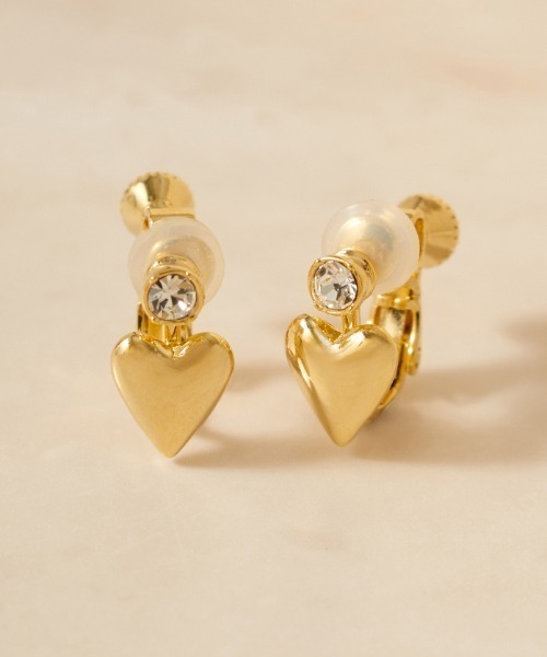 SNIDEL(スナイデル)の「ハートモチーフイヤリング(イヤリング・レディース・シルバー/ゴールド・F)」の1枚目の写真
