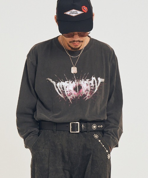 EFFECTEN（エフェクテン）の「mlt5577-Utility metal logo L-S Tee カットソー(efsal-05)（Tシャツ/カットソー・メンズ・ブラック/ブルーグレー/ホワイト・S/XL/L/M）」の2枚目の写真