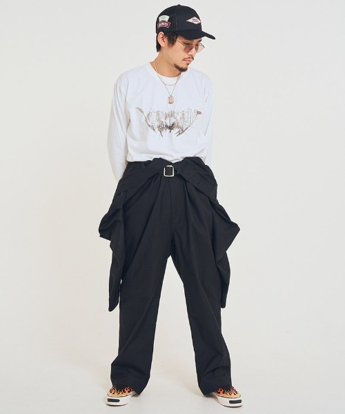 EFFECTEN（エフェクテン）の「mlt5577-Utility metal logo L-S Tee カットソー(efsal-05)（Tシャツ/カットソー・メンズ・ブラック/ブルーグレー/ホワイト・S/XL/L/M）」の8枚目の写真