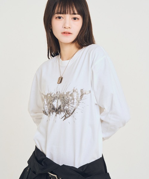 EFFECTEN（エフェクテン）の「mlt5577-Utility metal logo L-S Tee カットソー(efsal-05)（Tシャツ/カットソー・メンズ・ブラック/ブルーグレー/ホワイト・S/XL/L/M）」の10枚目の写真