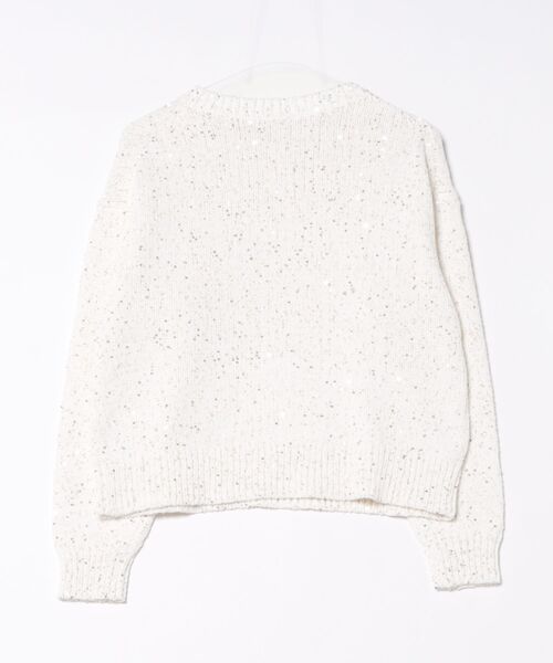 STRAWBERRY-FIELDS（ストロベリーフィールズ）の「シャインコットン_スパンコールニット（ニット/セーター・レディース・オフホワイト・2）」の10枚目の写真