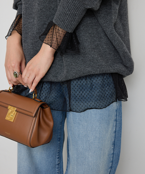 追加4》チュールドットチュニックプルオーバー（Tシャツ/カットソー