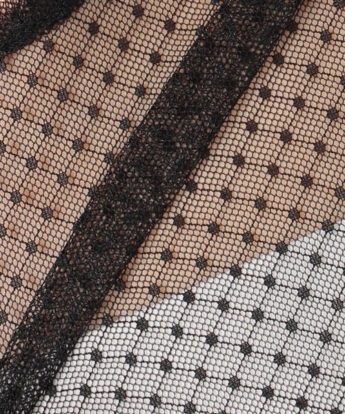 Spick & Span（スピックアンドスパン）の「《追加4》チュールドットチュニックプルオーバー（Tシャツ/カットソー・レディース・ブラック/ホワイト・FREE）」の10枚目の写真