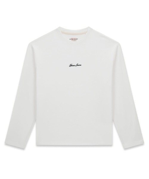 GUESS JEANS（ゲスジーンズ）の「GUESS JEANS Long Sleeves Boxy Cropped Ottoman（ニット/セーター・メンズ・ブラック/ホワイト・SMALL/MEDIUM/LARGE/X-LARGE）」の9枚目の写真