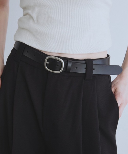 Auntie Rosa Holiday（アンティローザホリデー）の「リアルレザーラウンドバックルベルト（ベルト・レディース・ブラック・FREE）」の2枚目の写真