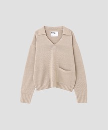 MHL. | CONTRAST COTTON LINEN(ニット/セーター)