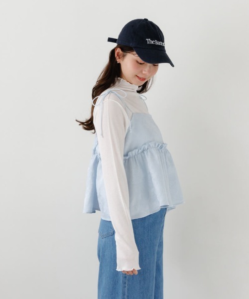 flower(フラワー)の「グロスフルールビスチェ(キャミソール・レディース・アイボリー/ブルー・FREE)」の4枚目の写真