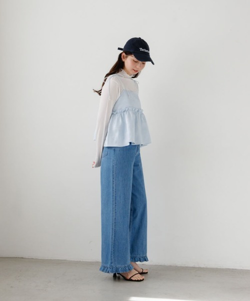 flower(フラワー)の「グロスフルールビスチェ(キャミソール・レディース・アイボリー/ブルー・FREE)」の7枚目の写真