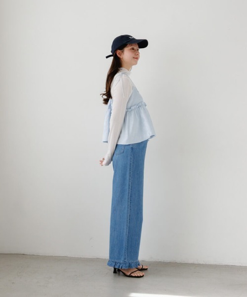 flower(フラワー)の「グロスフルールビスチェ(キャミソール・レディース・アイボリー/ブルー・FREE)」の8枚目の写真