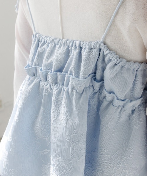 flower(フラワー)の「グロスフルールビスチェ(キャミソール・レディース・アイボリー/ブルー・FREE)」の13枚目の写真