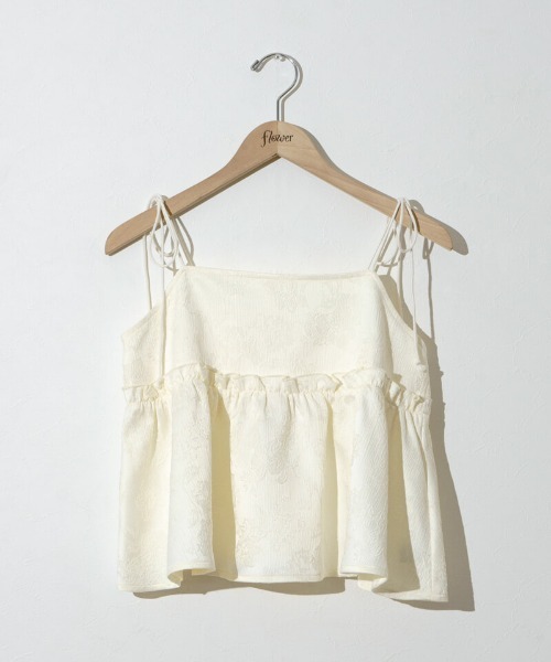 flower(フラワー)の「グロスフルールビスチェ(キャミソール・レディース・アイボリー/ブルー・FREE)」の20枚目の写真