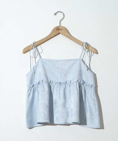 flower(フラワー)の「グロスフルールビスチェ(キャミソール・レディース・アイボリー/ブルー・FREE)」の21枚目の写真