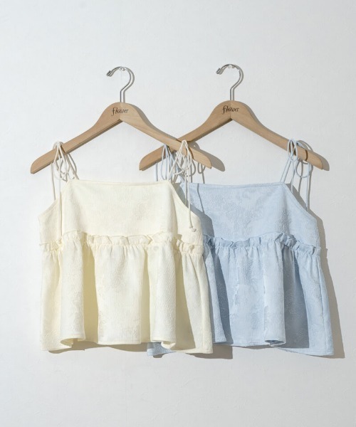 flower(フラワー)の「グロスフルールビスチェ(キャミソール・レディース・アイボリー/ブルー・FREE)」の22枚目の写真