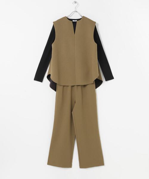 ITEMS URBANRESEARCH（アイテムズ アーバンリサーチ）の「『イージーケア』ボンディングベストセットアップ(楽着シリーズ)（セットアップ・レディース・ブルー系その他/ブラウン系その他・FREE）」の9枚目の写真