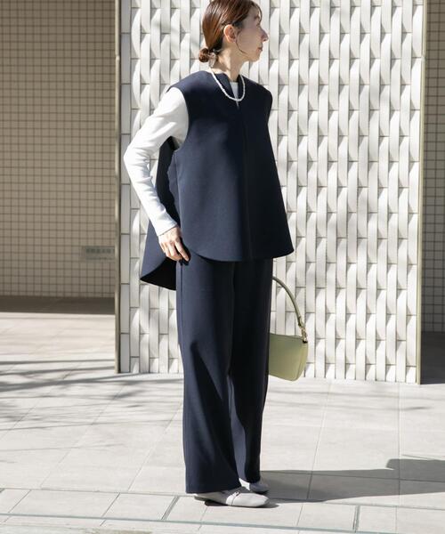 ITEMS URBANRESEARCH（アイテムズ アーバンリサーチ）の「『イージーケア』ボンディングベストセットアップ(楽着シリーズ)（セットアップ・レディース・ブルー系その他/ブラウン系その他・FREE）」の16枚目の写真