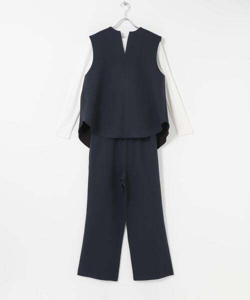 ITEMS URBANRESEARCH（アイテムズ アーバンリサーチ）の「『イージーケア』ボンディングベストセットアップ(楽着シリーズ)（セットアップ・レディース・ブルー系その他/ブラウン系その他・FREE）」の17枚目の写真